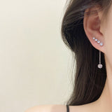 Silver Rhinestone Earrings | Style No. 114