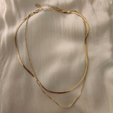 Two Layers Gold Chain Necklace