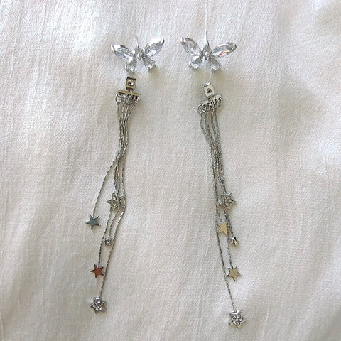 Butterfly Earrings With Long Tassels | Style No. 209