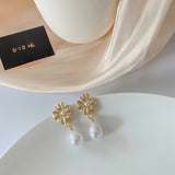 Antique Pearl Earrings With Flower | Style No. 238