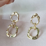 Gold Circle Earrings | Style No. 152