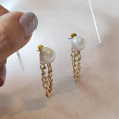 Pearl Chain Earrings | Style No. 124