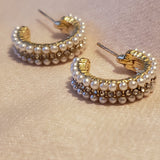 Pearl Hoop Earrings | Style No. 141