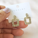 Gold Rhinestone Earrings | Style No. 146