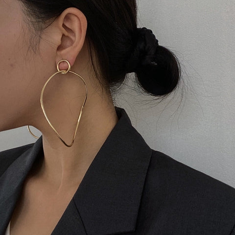 Large Gold Circle Earrings | Style No. 156