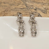 Irregular Silver Long Stud Earrings | Style No. 183