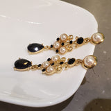 Antique Earrings With Black Crystals | Style No. 145