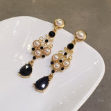 Antique Earrings With Black Crystals | Style No. 145