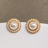 Antique White Pearl Stud Earrings | Style No. 144