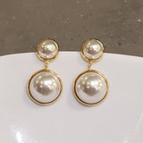 Large White Pearl Dangle Earrings | Style No. 216