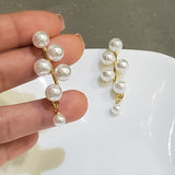 Modern Gold Pearl Earrings | Style No. 194