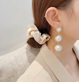 Long White Pearl Earrings With Rhinestones | Style No. 167