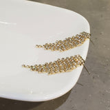 Gold Rhinestone Tassel Earrings | Style No. 196