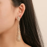 Sparkly Long Silver Earrings | Style No. 192