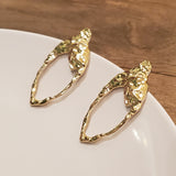 Large Irregular Gold Stud Earrings | Style No. 177
