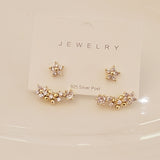 Gold Star Jacket Earrings With Sparkles | Style No. 219