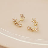 Gold Star Jacket Earrings With Sparkles | Style No. 219