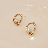 Gold Geometric Stud Earrings | Style No. 229