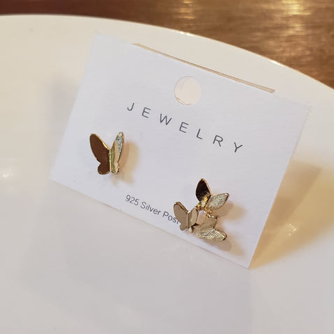 Gold Butterfly Stud Earrings | Style No. 231