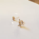 Star Gold Stud Earrings With Sparkles | Style No. 230
