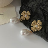 Antique Pearl Earrings With Flower | Style No. 238