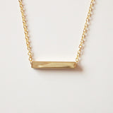 gold bar necklace by Adruzy