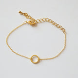 Gold Bracelets Women with Circle, made of 16k Gold Plated