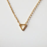 gold triangle necklace by Adruzy