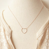 rose gold heart necklace by Adruzy