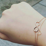 Infinity Bracelet, Made of Quality Rose Gold Plated
