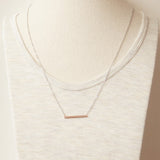 rose gold bar necklace by Adruzy
