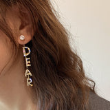 Letters Earrings With Dear | Style No. 149