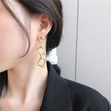 Gold Geometric Dangle Earrings | Style No. 224