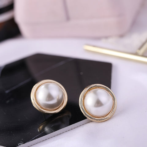 White Pearl Stud Earrings | Style No. 237